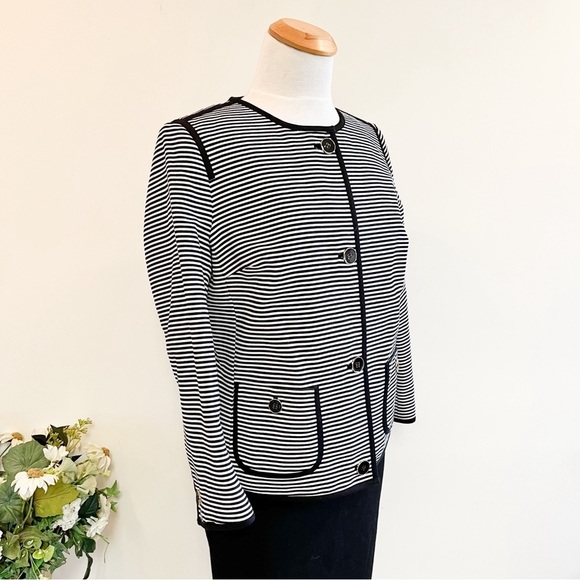 NWT Talbots Black Stripe Blazer - Picture 7 of 14